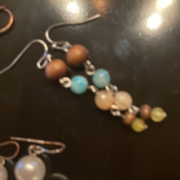 Earrings - Beads and pearls that dangle. 3 pair! - Picture 4 of 4